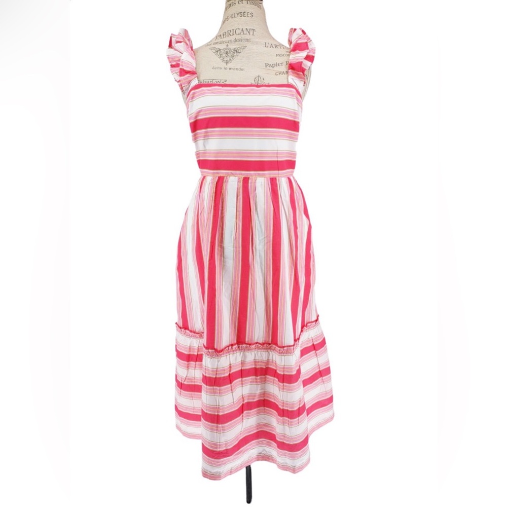NWT J Crew Striped Midi Dress